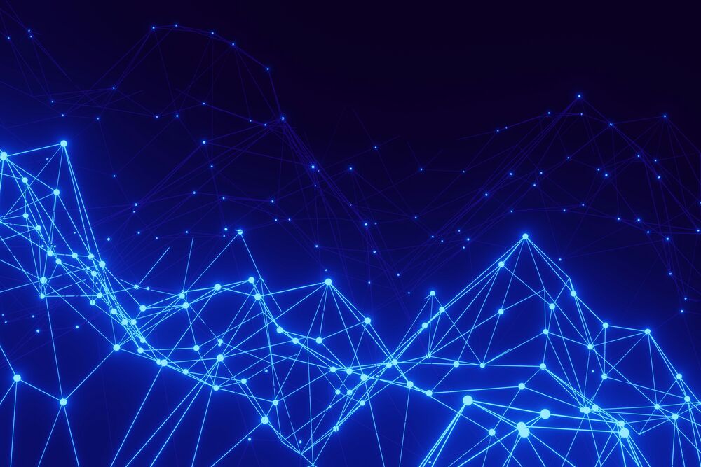 Netz aus untereinander verbundenen Knoten